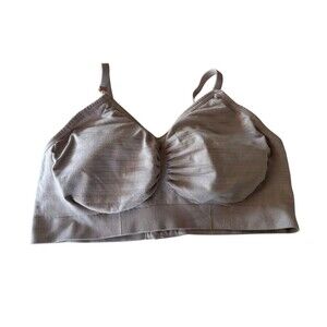 Under Control Maternity Nursing Bra Women's Large Lavender Striped Padded